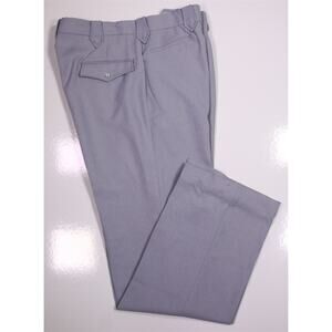 Mesquite Western Rockabilly Gray Polyester Pearl Snaps Pants Trousers 36x32